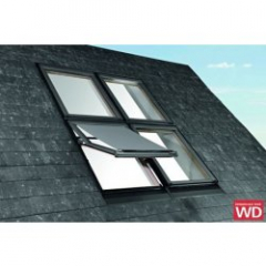 DESIGNO-R7-WDF R79 H N WD AL-5/7 54x78 výsuvně-kyvné,dřevo,trojsklo Standard